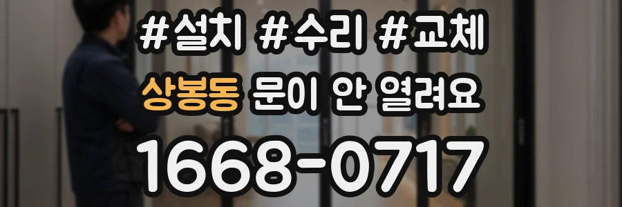 상봉동 문이 안 열려요