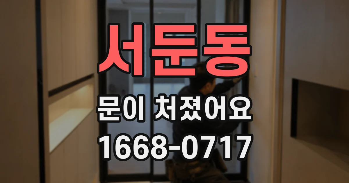 서둔동 문이 처졌어요