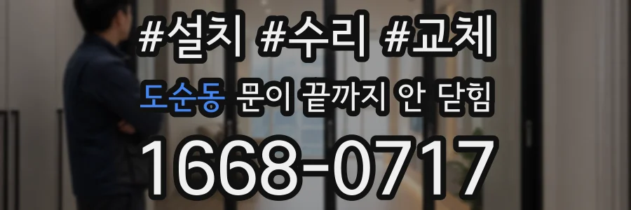 도순동 문이 끝까지 안 닫힘