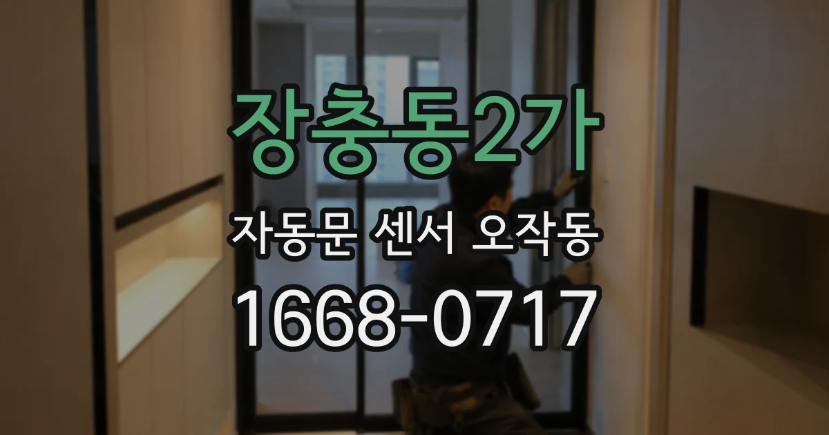 장충동2가 자동문 센서 오작동
