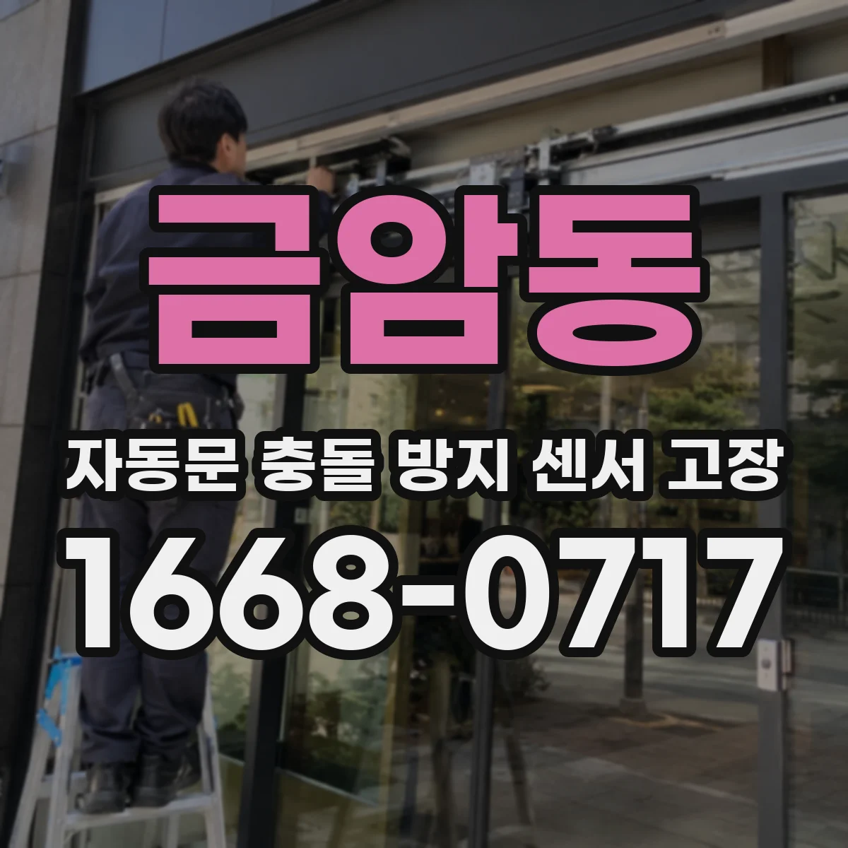 금암동 자동문 충돌 방지 센서 고장