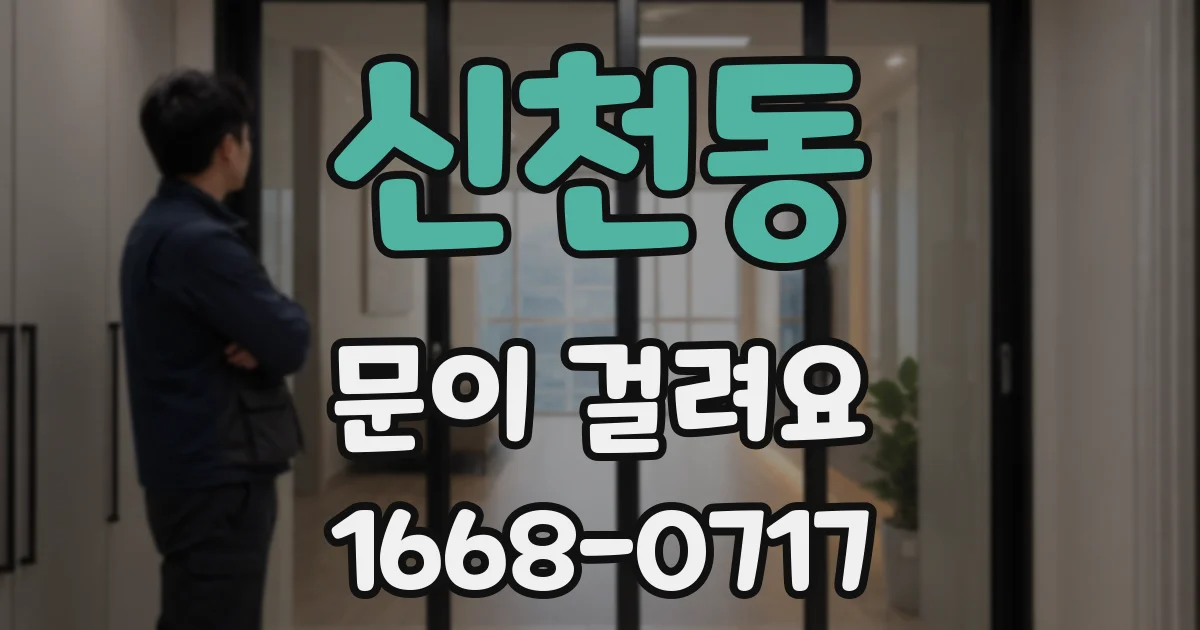 신천동 문이 걸려요