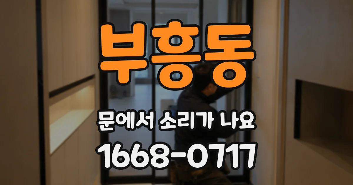 부흥동 문에서 소리가 나요