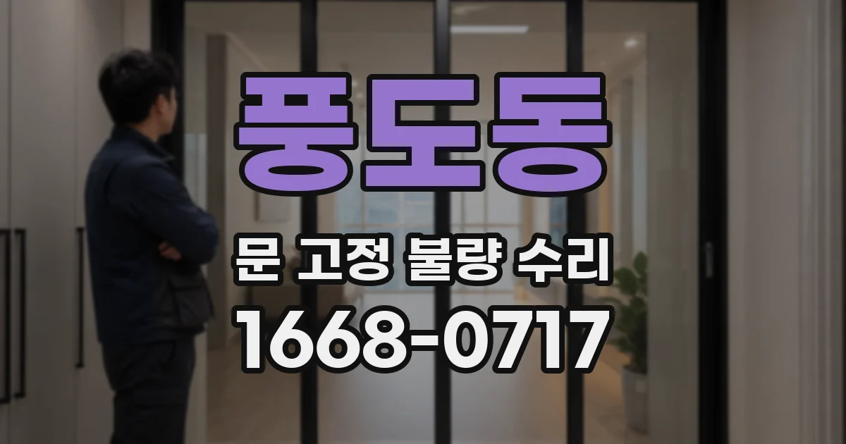 풍도동 문 고정 불량 수리