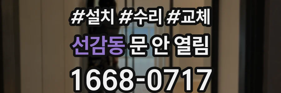 선감동 문 안 열림