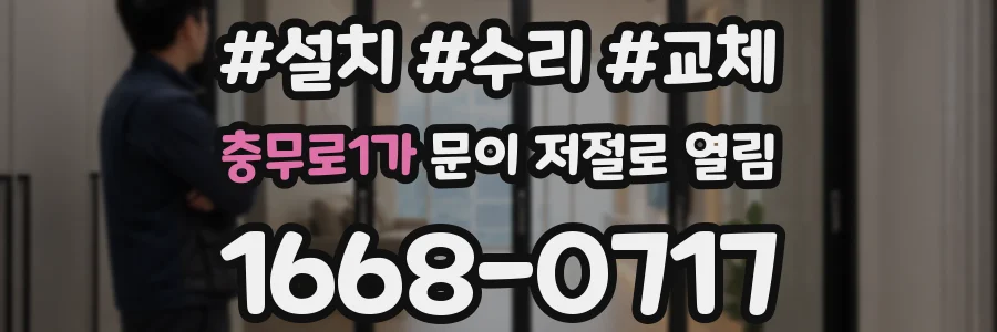충무로1가 문이 저절로 열림