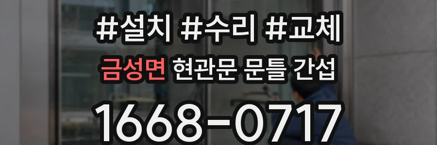 금성면 현관문 문틀 간섭