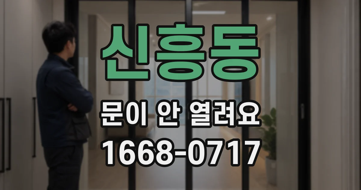 신흥동 문이 안 열려요