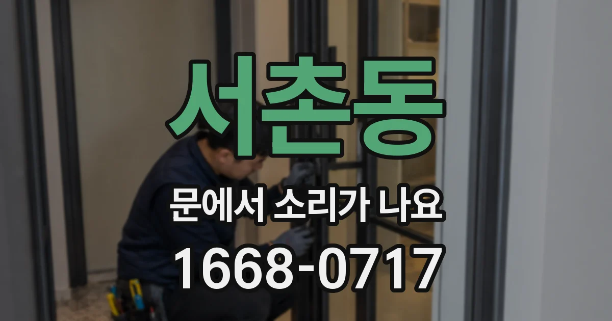 서촌동 문에서 소리가 나요