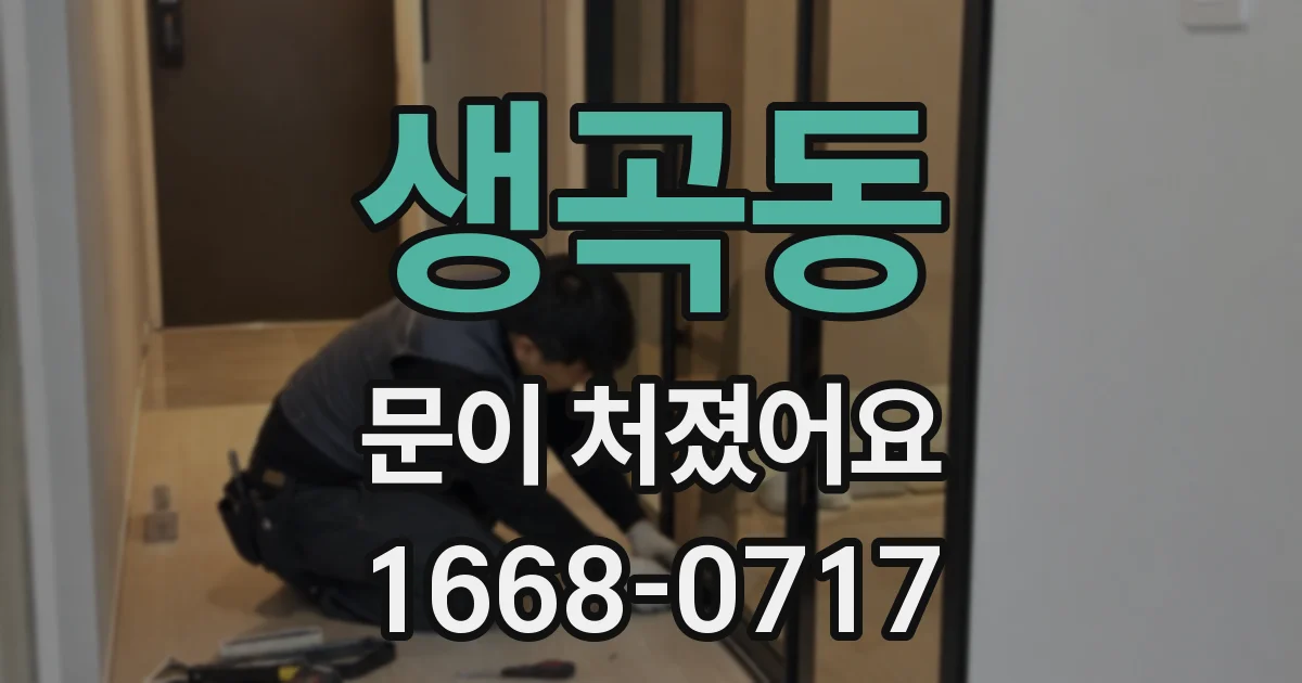 생곡동 문이 처졌어요