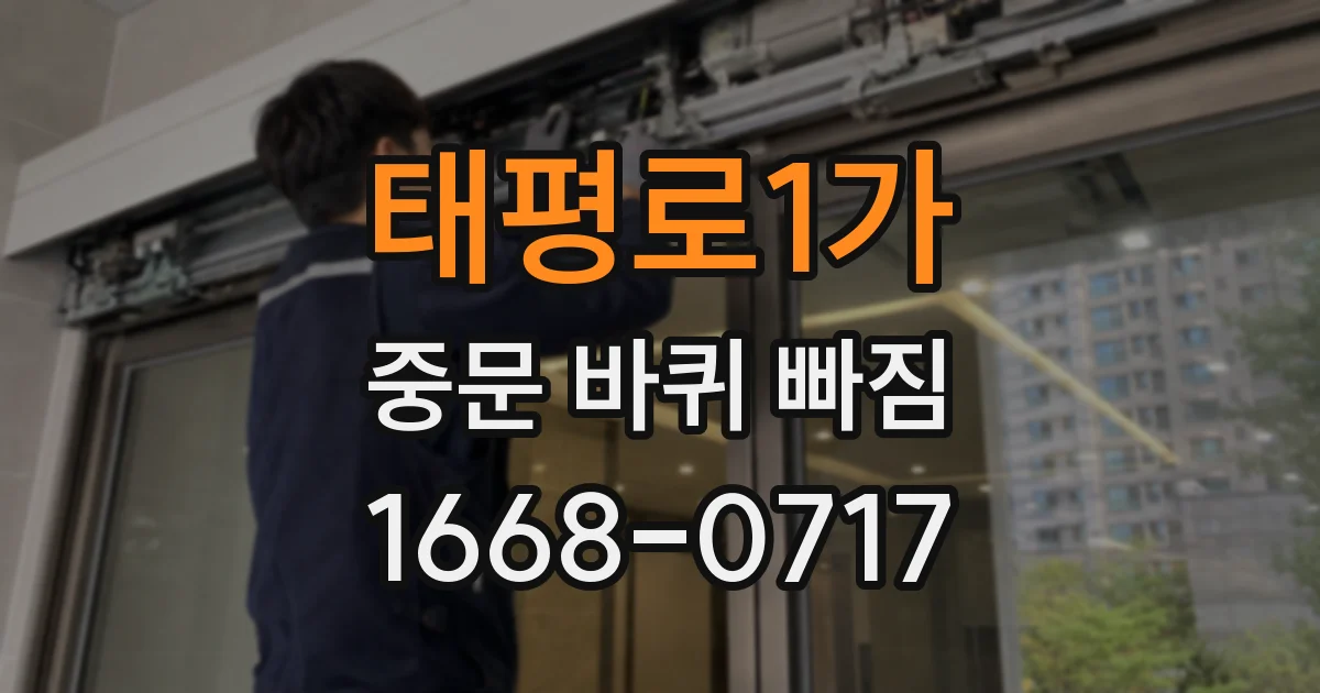 태평로1가 중문 바퀴 빠짐