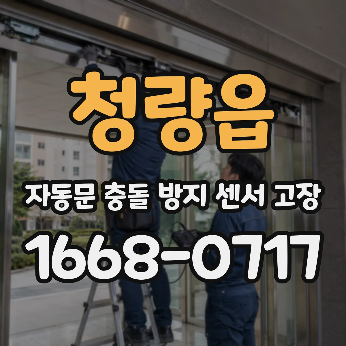 청량읍 자동문 충돌 방지 센서 고장