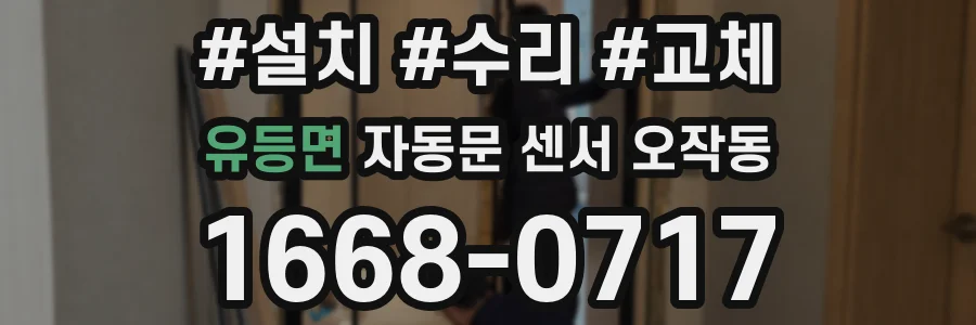 유등면 자동문 센서 오작동