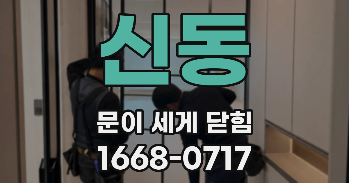 신동 문이 세게 닫힘