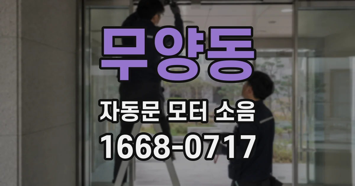 무양동 자동문 모터 소음