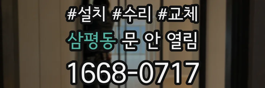 삼평동 문 안 열림