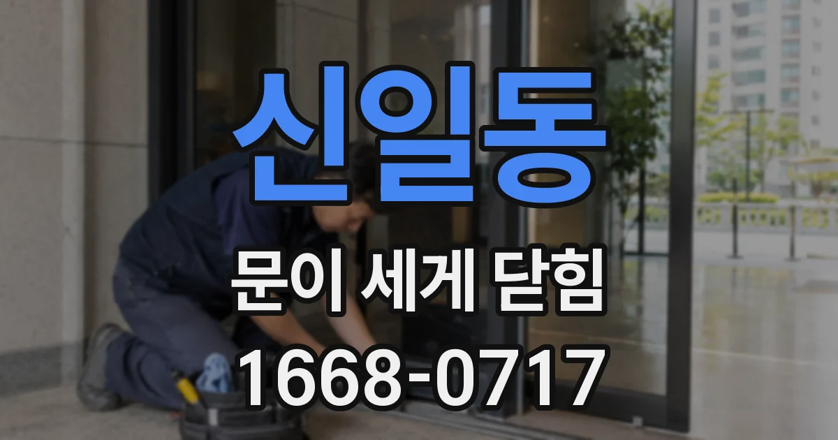 신일동 문이 세게 닫힘