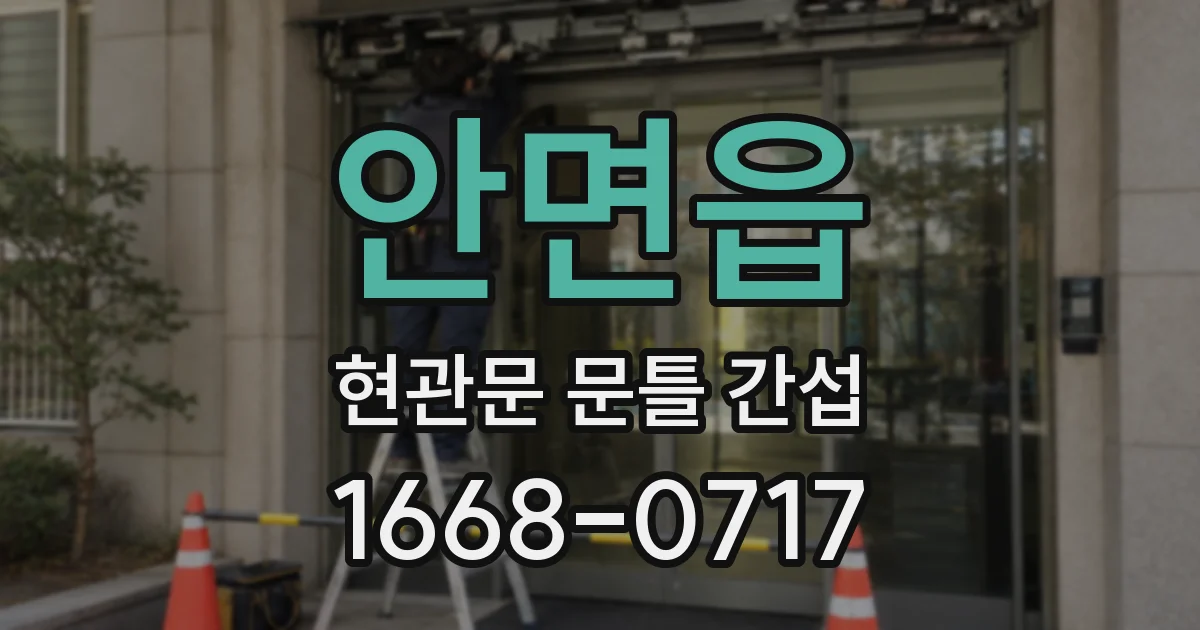안면읍 현관문 문틀 간섭