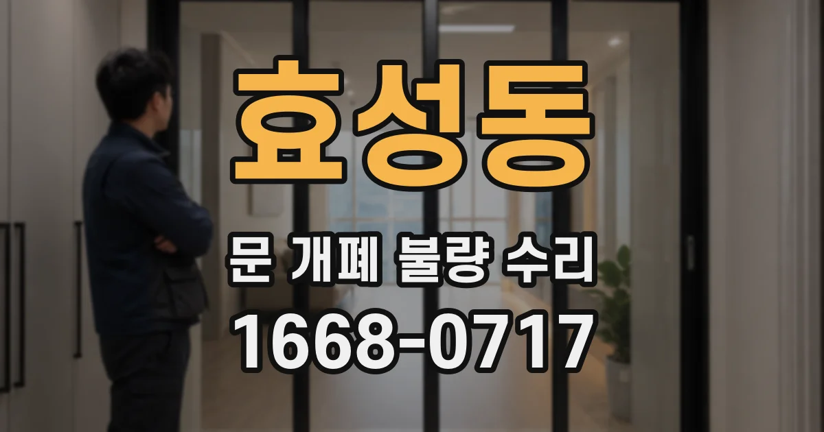 효성동 문 개폐 불량 수리