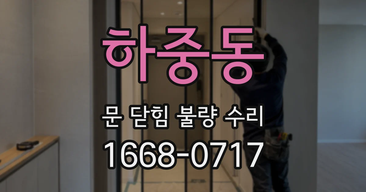 하중동 문 닫힘 불량 수리