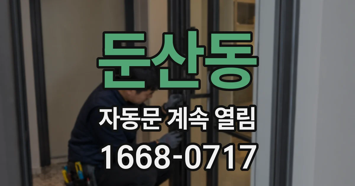 둔산동 자동문 계속 열림
