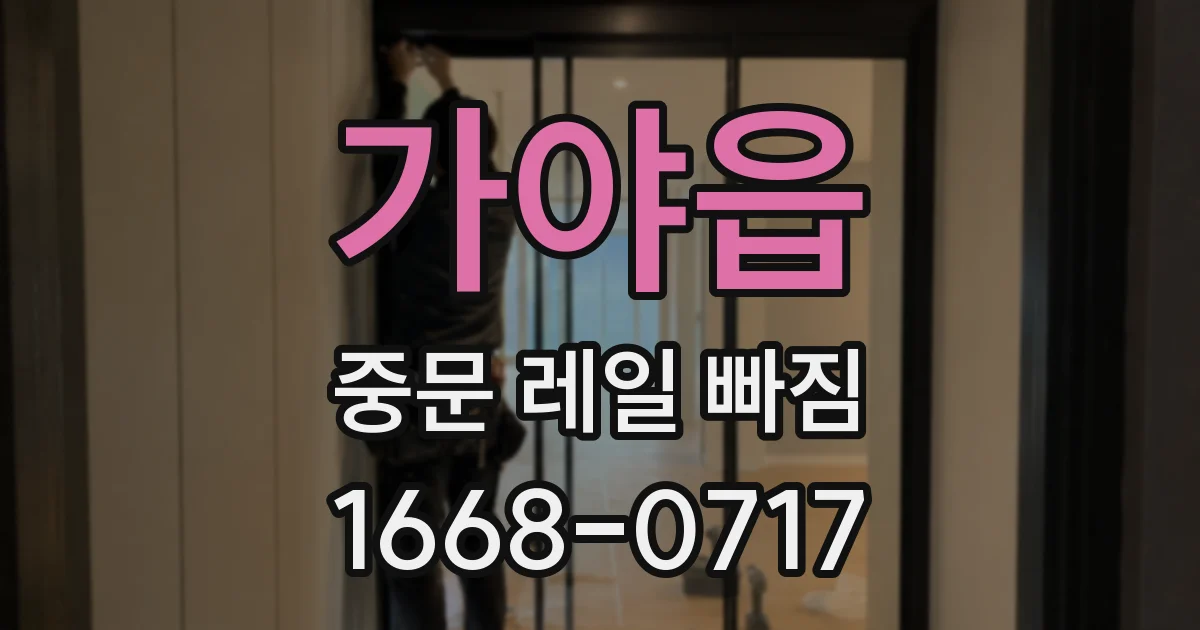 가야읍 중문 레일 빠짐