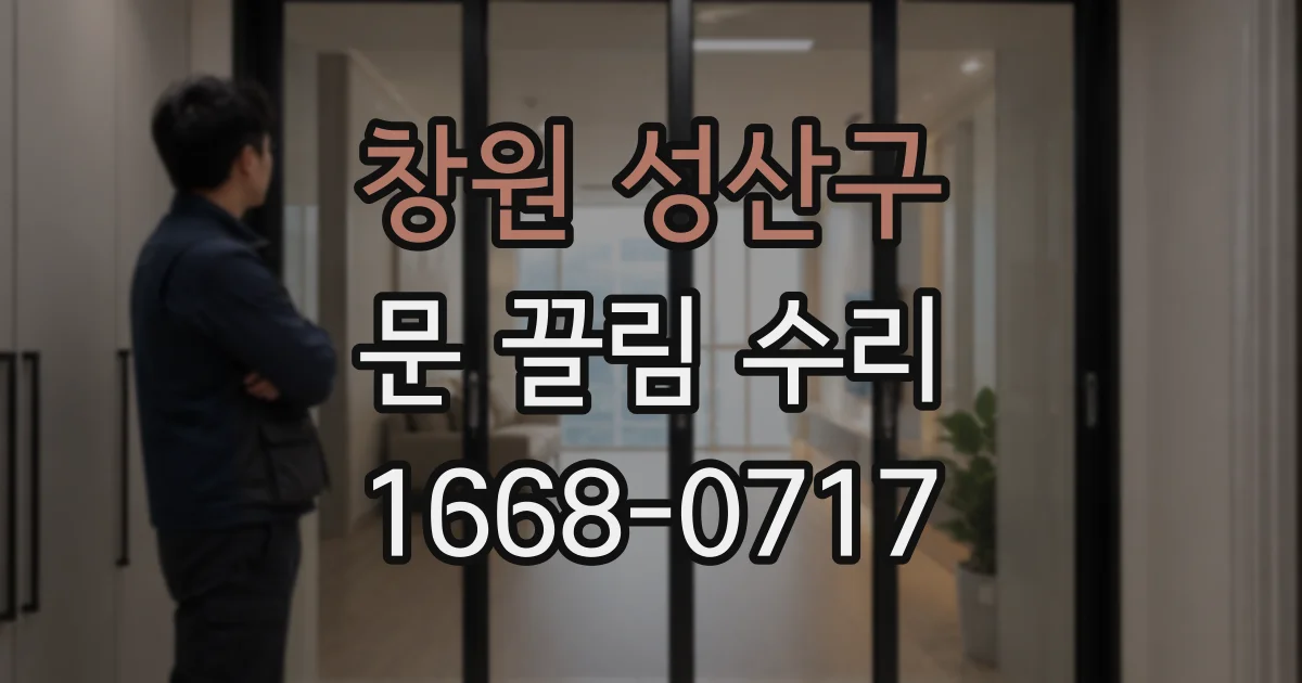 창원 성산구 문 끌림 수리