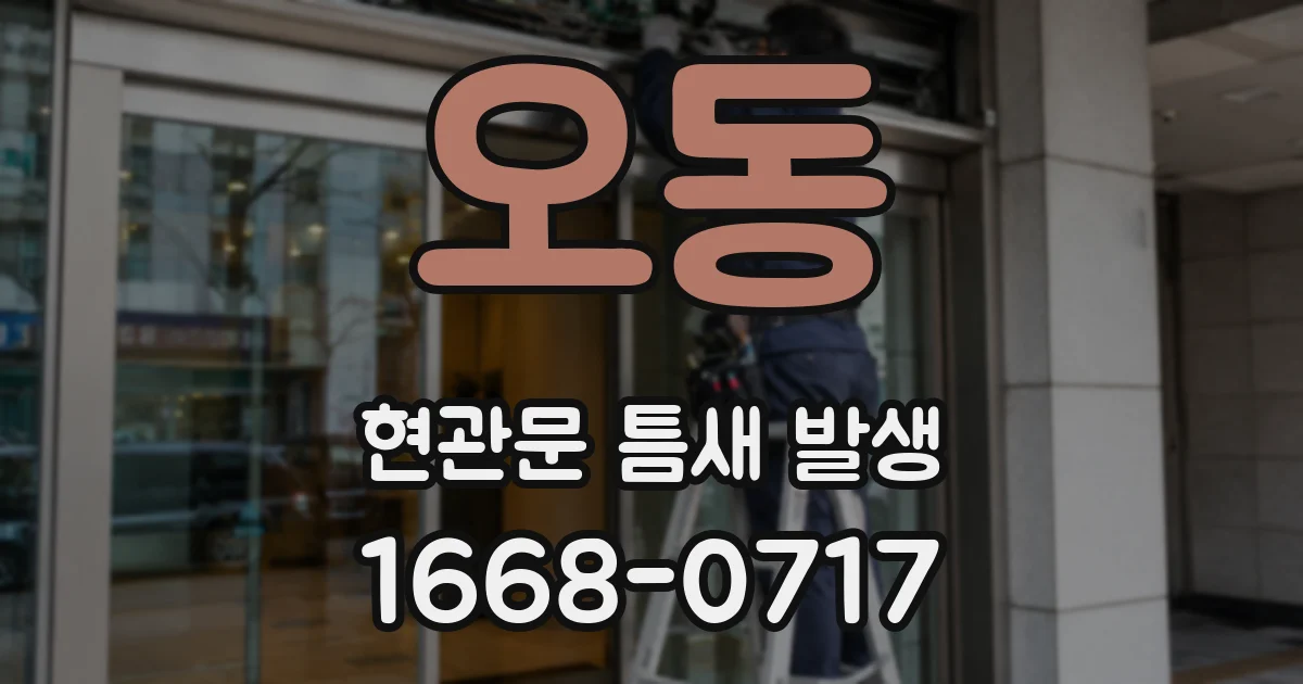 오동 현관문 틈새 발생