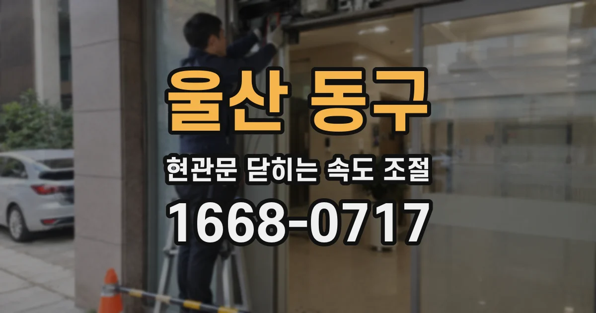 울산 동구 현관문 닫히는 속도 조절
