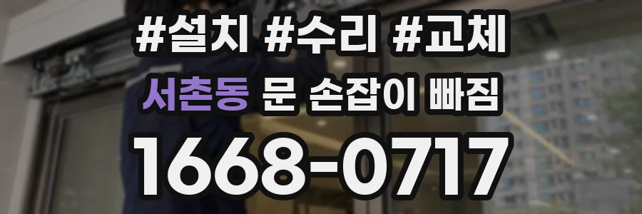 서촌동 문 손잡이 빠짐