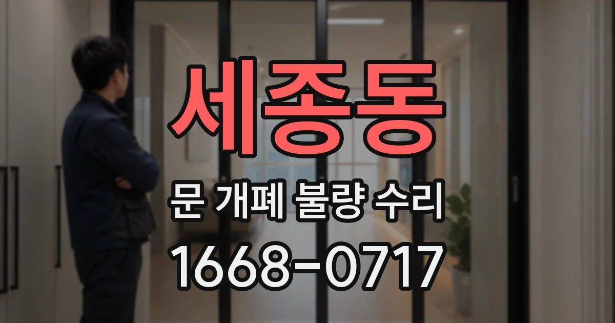 세종동 문 개폐 불량 수리
