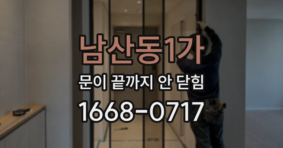 남산동1가 문이 끝까지 안 닫힘
