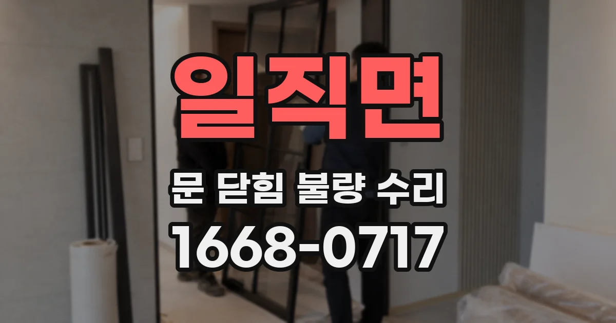 일직면 문 닫힘 불량 수리