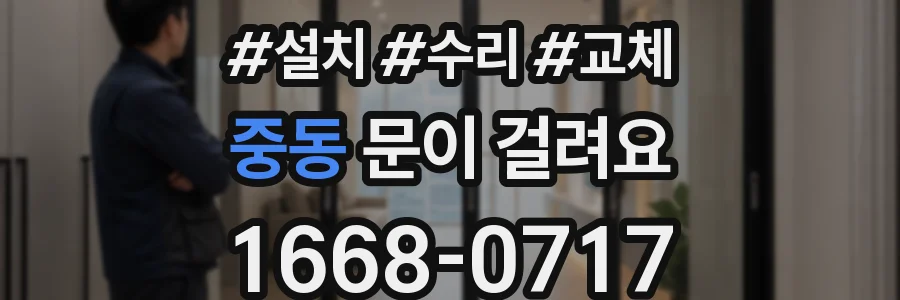 중동 문이 걸려요