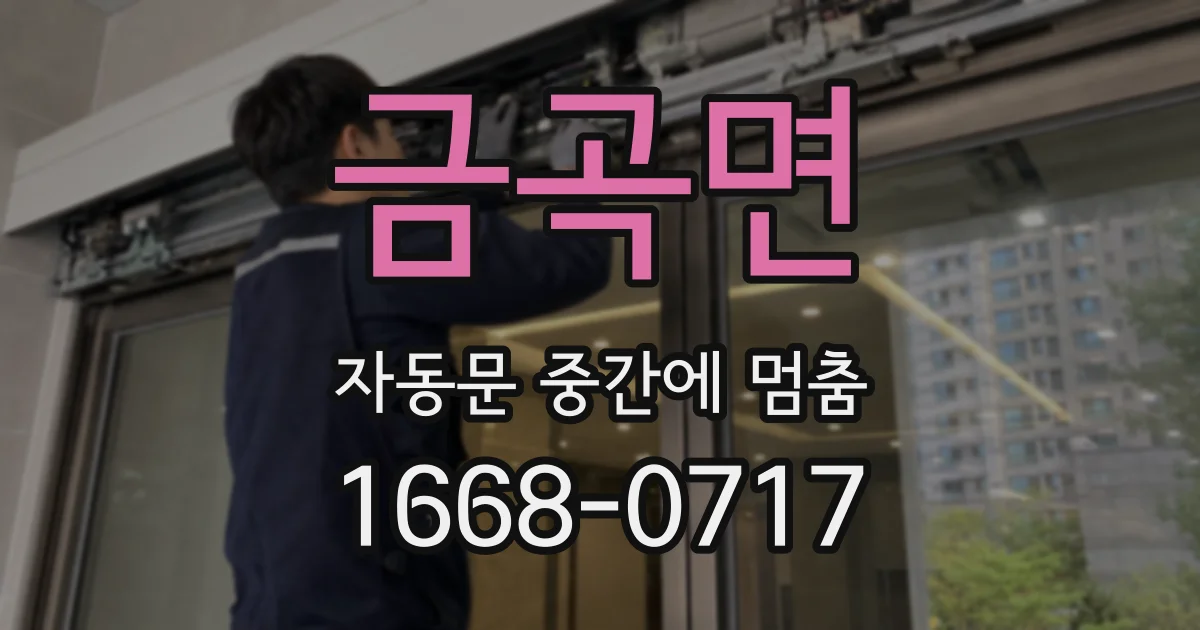 금곡면 자동문 중간에 멈춤