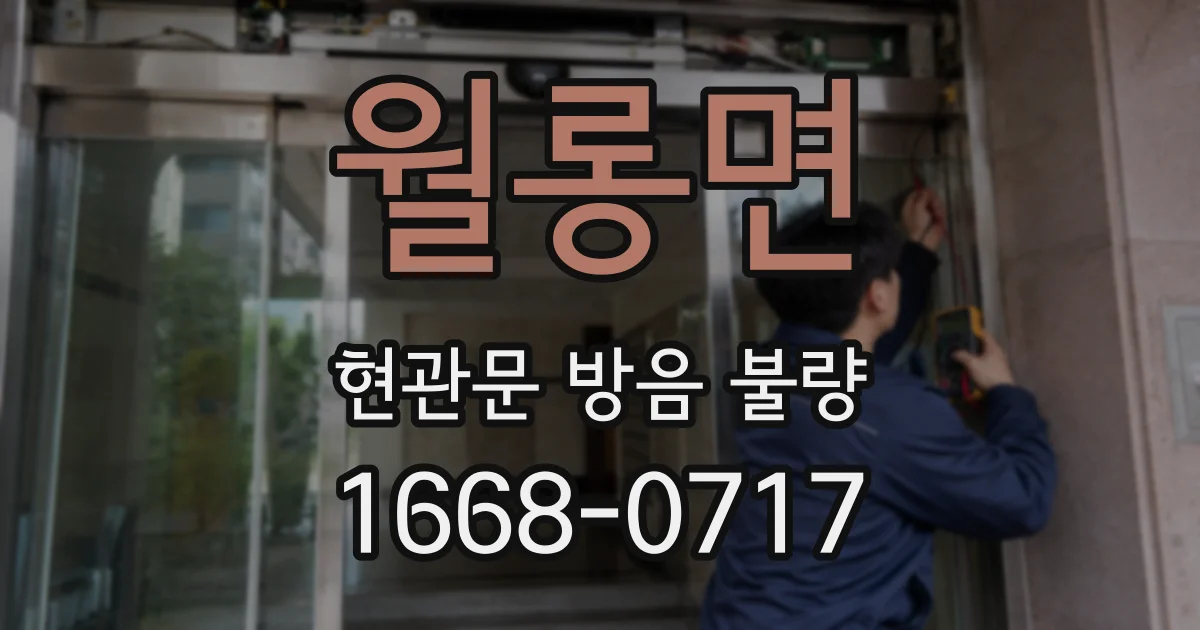 월롱면 현관문 방음 불량