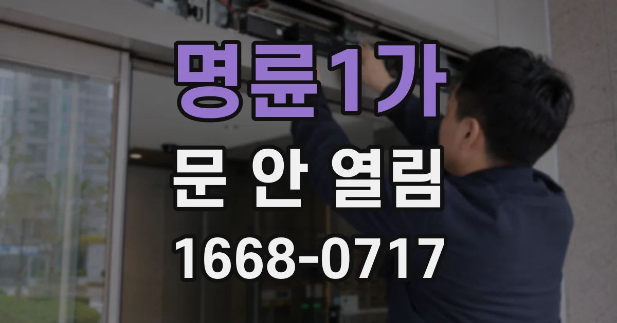 명륜1가 문 안 열림