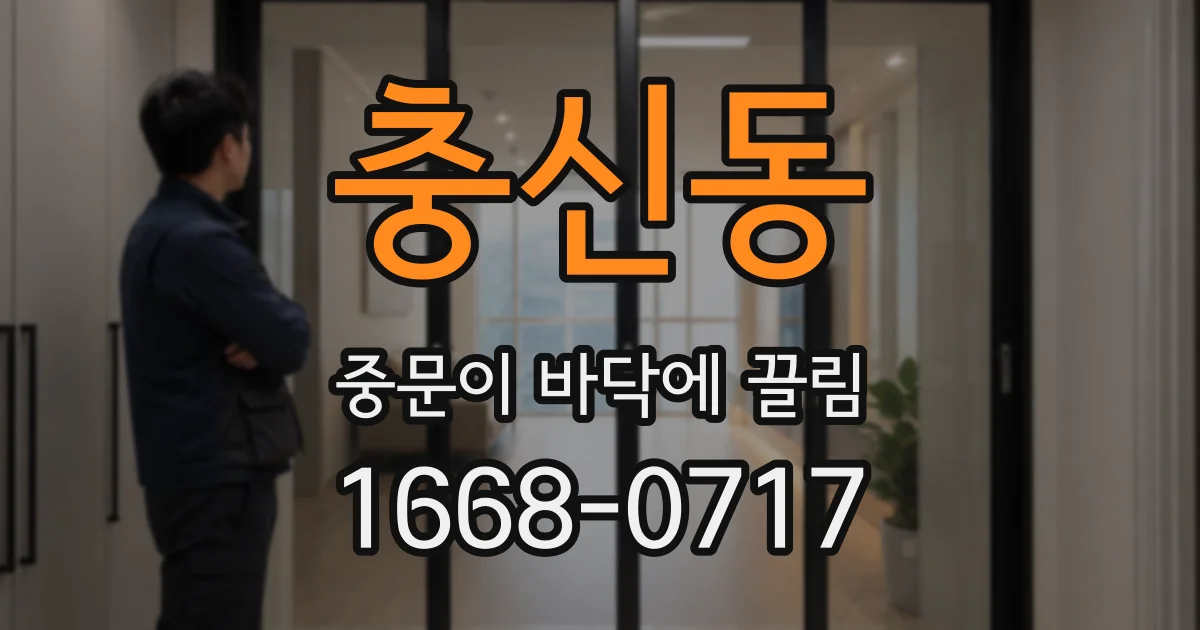 충신동 중문이 바닥에 끌림