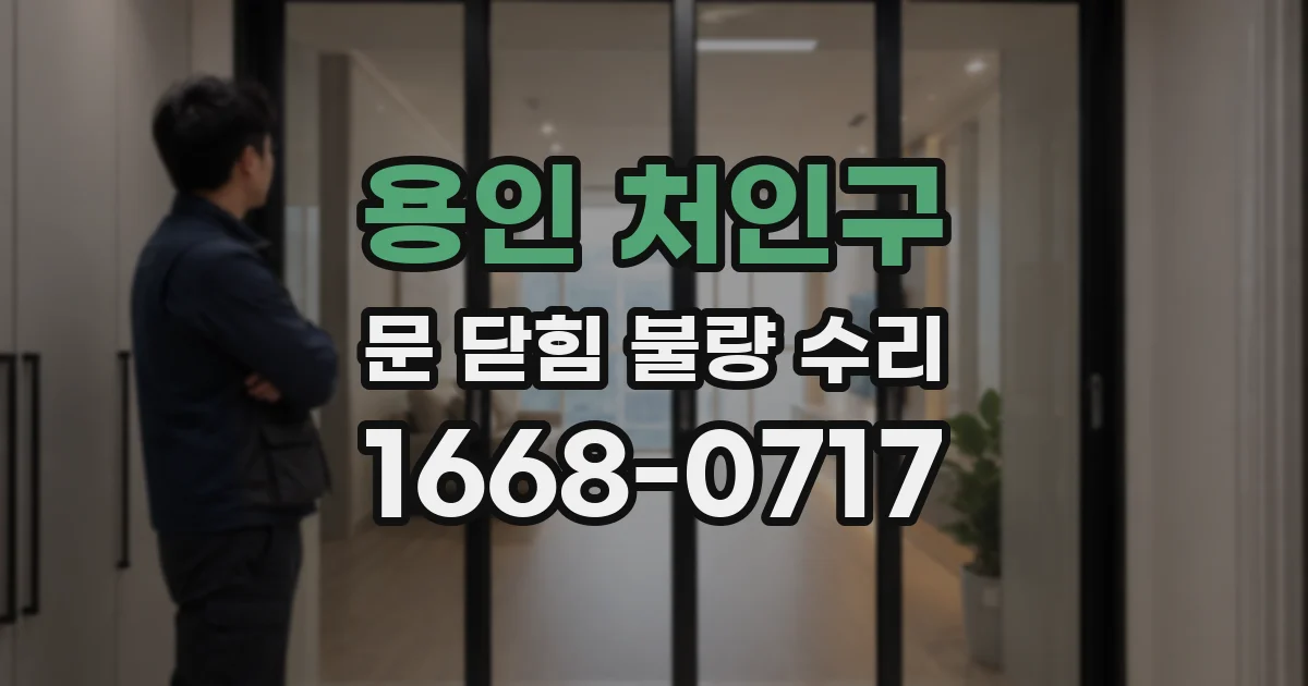 용인 처인구 문 닫힘 불량 수리