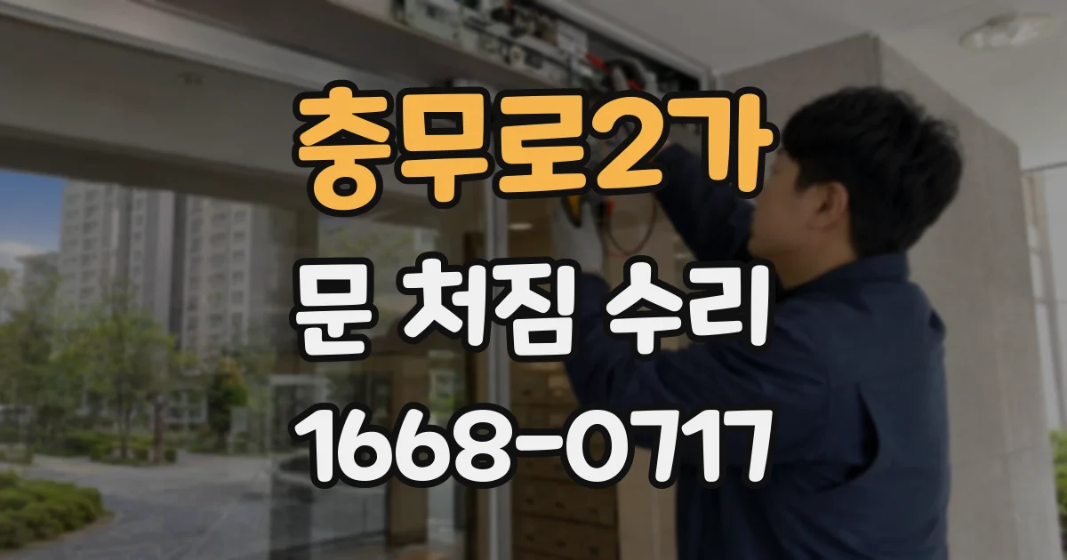 충무로2가 문 처짐 수리