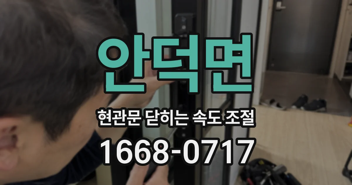 안덕면 현관문 닫히는 속도 조절