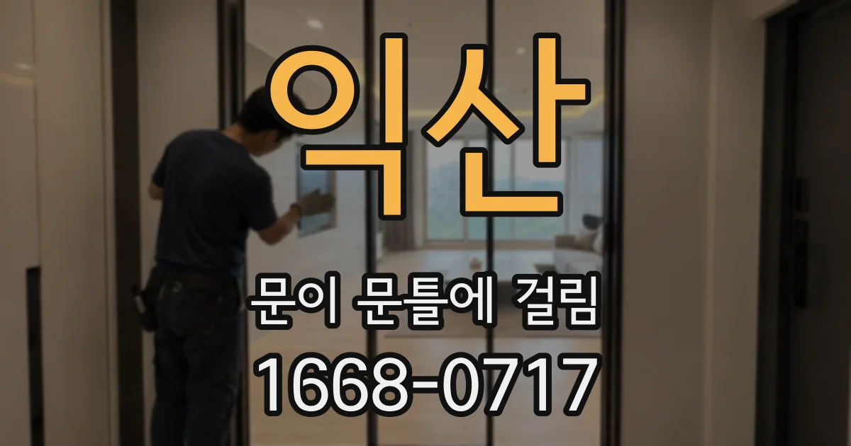 익산 문이 문틀에 걸림