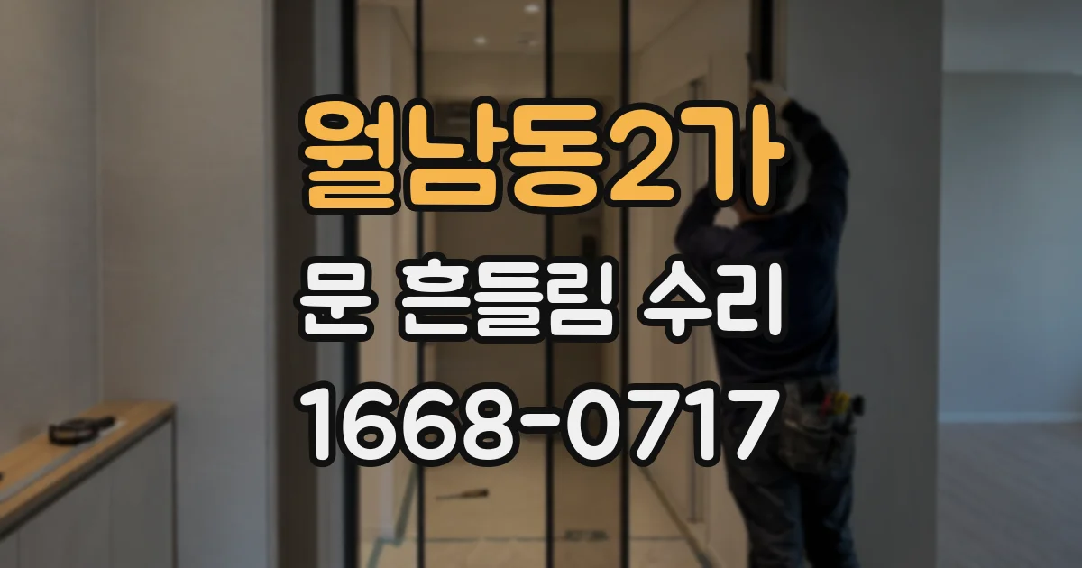 월남동2가 문 흔들림 수리