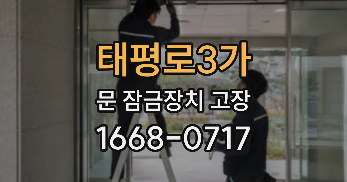 태평로3가 문 잠금장치 고장