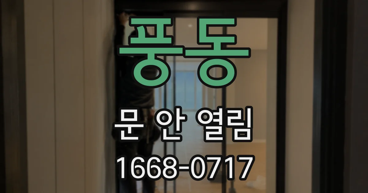 풍동 문 안 열림