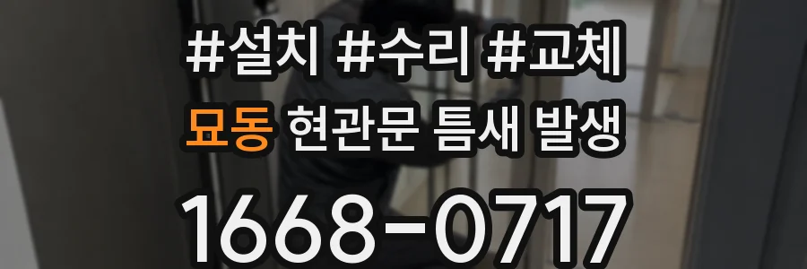 묘동 현관문 틈새 발생