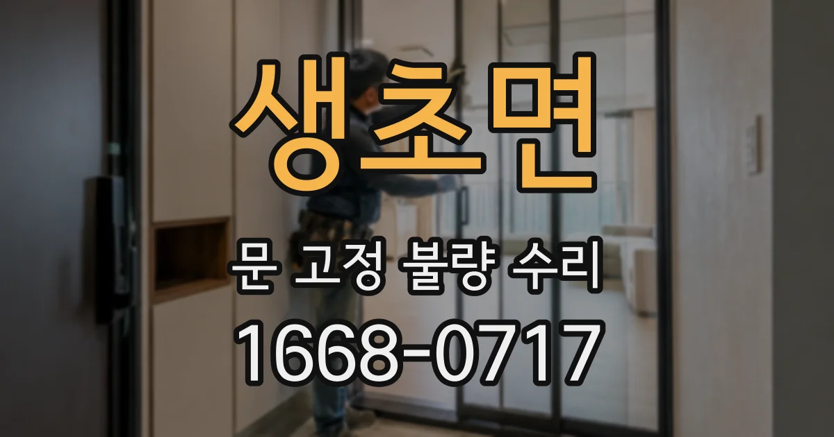 생초면 문 고정 불량 수리