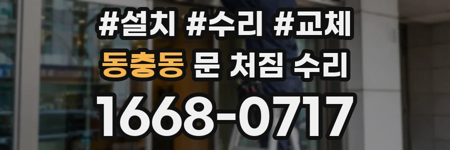 동충동 문 처짐 수리