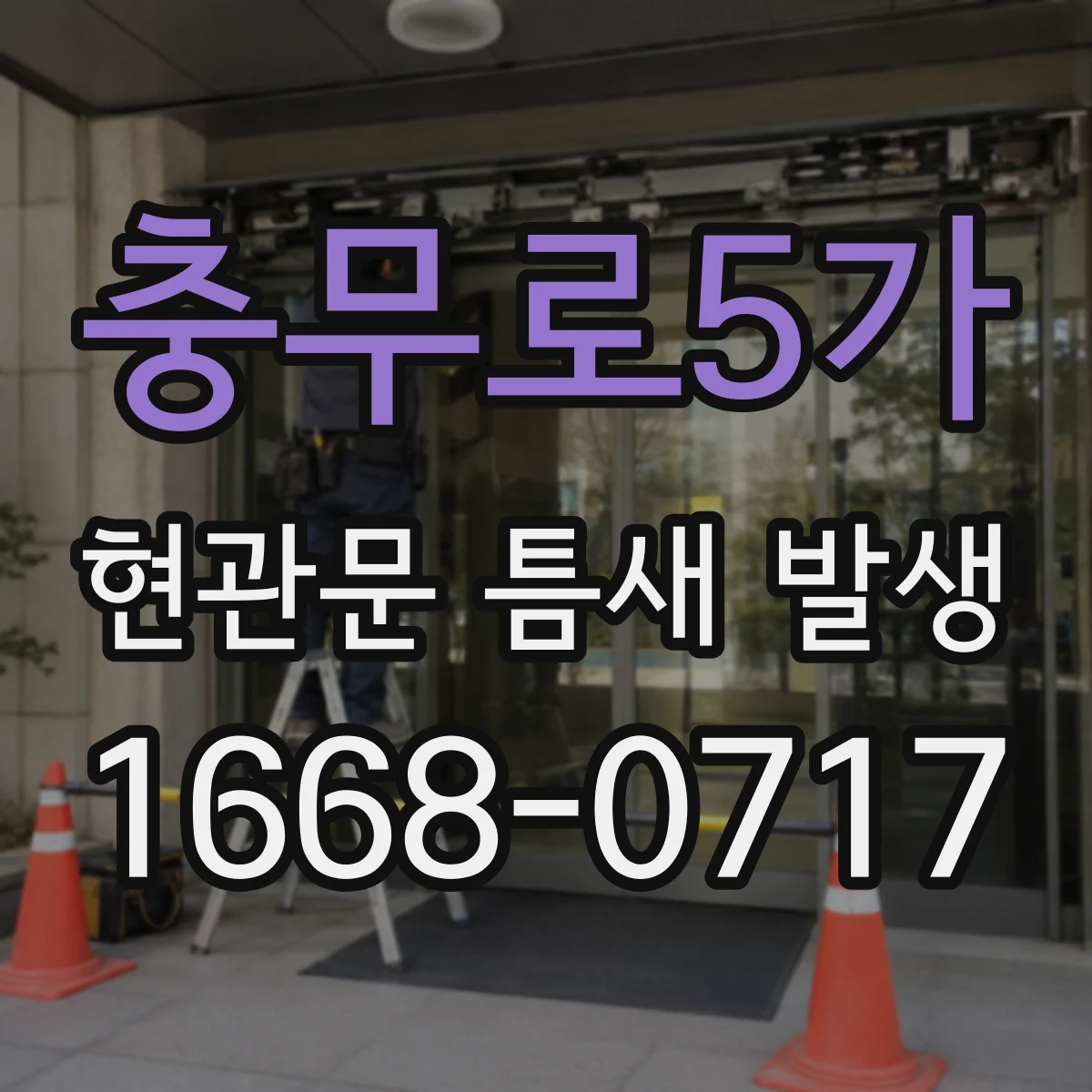 충무로5가 현관문 틈새 발생