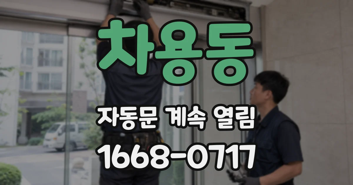 차용동 자동문 계속 열림